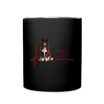 Heartbeat Gift for Dogs - Full Colour Mug - black - Front