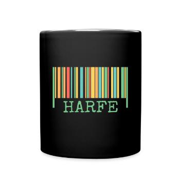 Harfe Harfe - Tasse einfarbig - Schwarz - Vorne