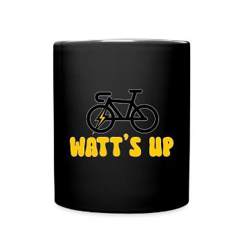Electric Bike Cycling Biker E-Bike - Full Colour Mug - black - Front