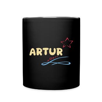 Geschenk für Artur - Tasse einfarbig - Schwarz - Vorne