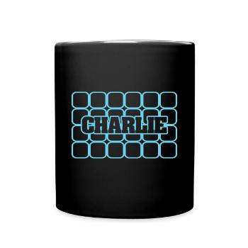 Man's name Charlie - Full Colour Mug - black - Front