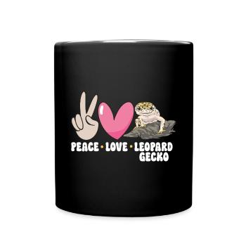 Leopard Gecko Reptile Pet Gecko - Full Colour Mug - black - Front