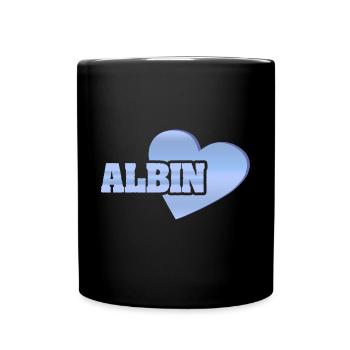 Albin als Gold - Tasse einfarbig - Schwarz - Vorne