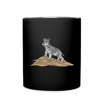 Schnauzer nain Chien Schnauzer - Mug uni - noir - Devant