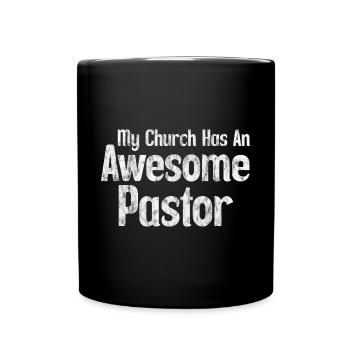 My Church Has An Awesome Pastor 3 - Full Colour Mug - black - Front