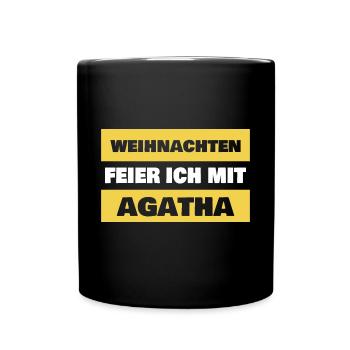 Vorname Agatha - Tasse einfarbig - Schwarz - Vorne
