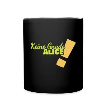 Lustig Alice - Tasse einfarbig - Schwarz - Vorne