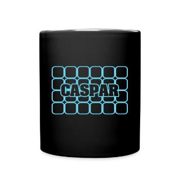 Caspar als Männername - Tasse einfarbig - Schwarz - Vorne