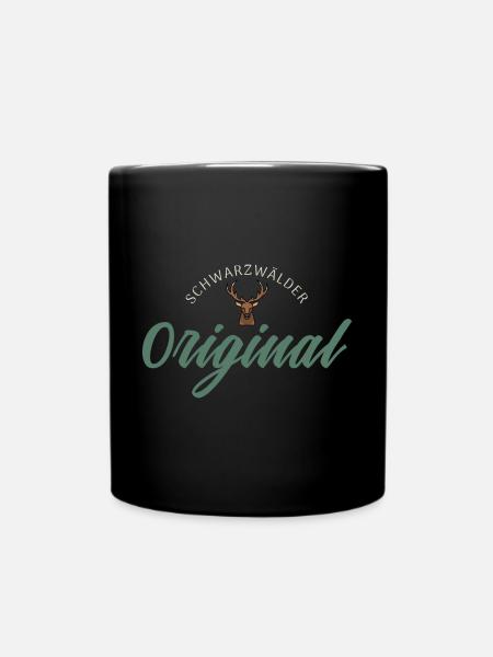 Black Forest original with deer head - cool ! - Full Colour Mug - black