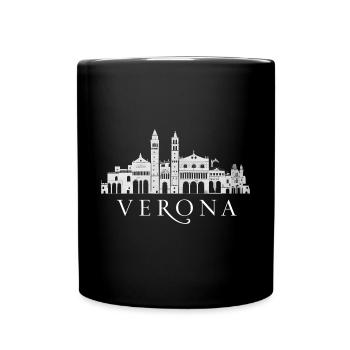 Verona Skyline - Tasse einfarbig - Schwarz - Vorne