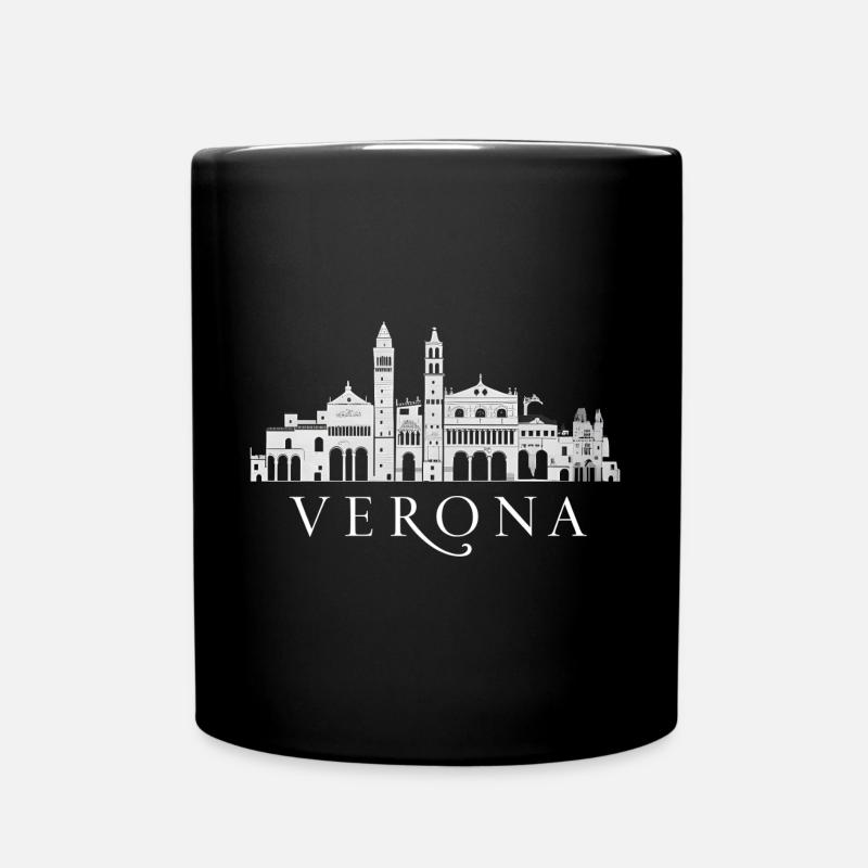 Verona Skyline - Tasse einfarbig - Schwarz