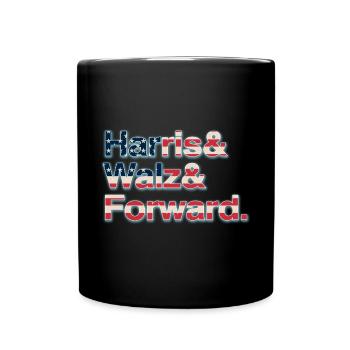 Kamala Harris & Tim Walz 2024 Chemise de soutien - Mug uni - noir - Devant