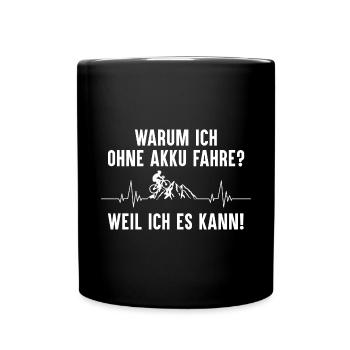 Vélo Dicton VTT Vélo de route Cycliste - Mug uni - noir - Devant