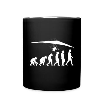 Paragliding Paraglider Evolution of Humans - Full Colour Mug - black - Front