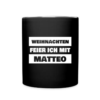 Geschenk für Matteo - Tasse einfarbig - Schwarz - Vorne