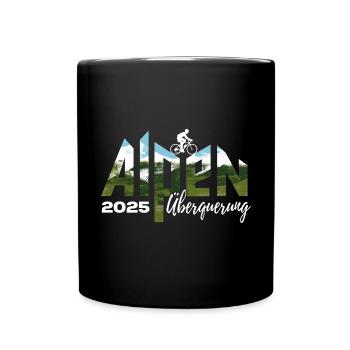 Alpenüberquerung Alpen Überquerung 2025 Rad - Tasse einfarbig - Schwarz - Vorne