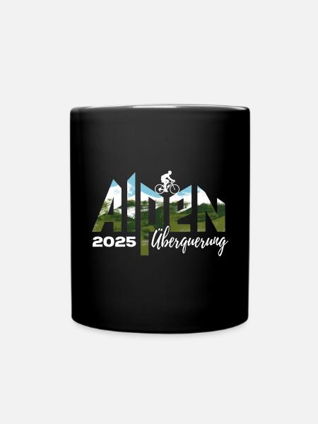 Alpenüberquerung Alpen Überquerung 2025 Rad - Tasse einfarbig - Schwarz