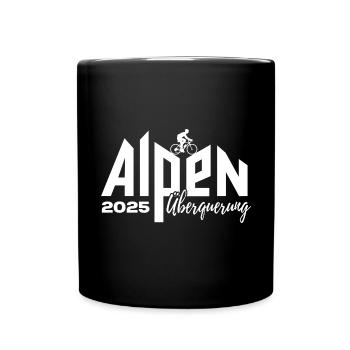 Alpenüberquerung Alpen Überquerung 2025 Rad - Tasse einfarbig - Schwarz - Vorne