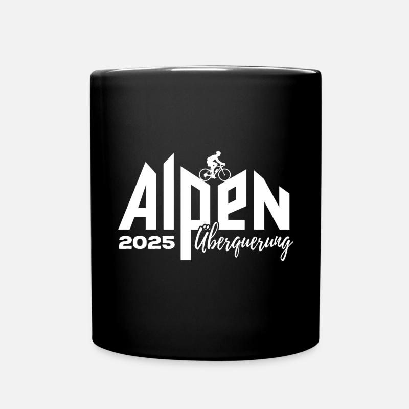 Alpenüberquerung Alpen Überquerung 2025 Rad - Tasse einfarbig - Schwarz