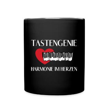 Piano Musician Keyboard Genius Piano - Full Colour Mug - black - Front