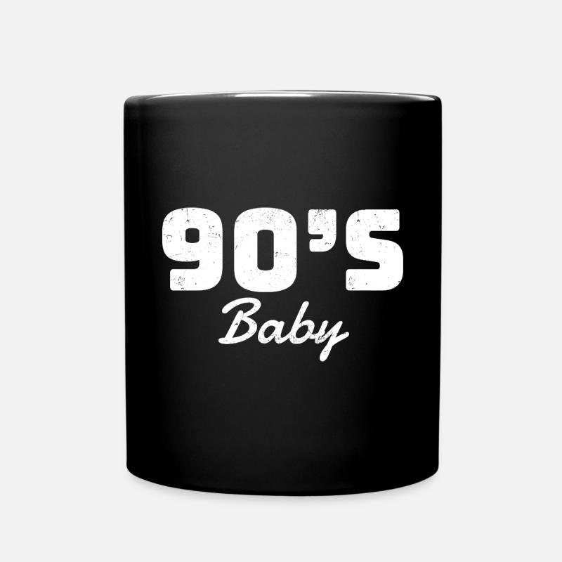 90er Jahre - Tasse einfarbig - Schwarz
