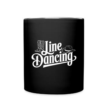 Line Dancing Country Dance - Line Dance Tanzen - Full Colour Mug - black - Front