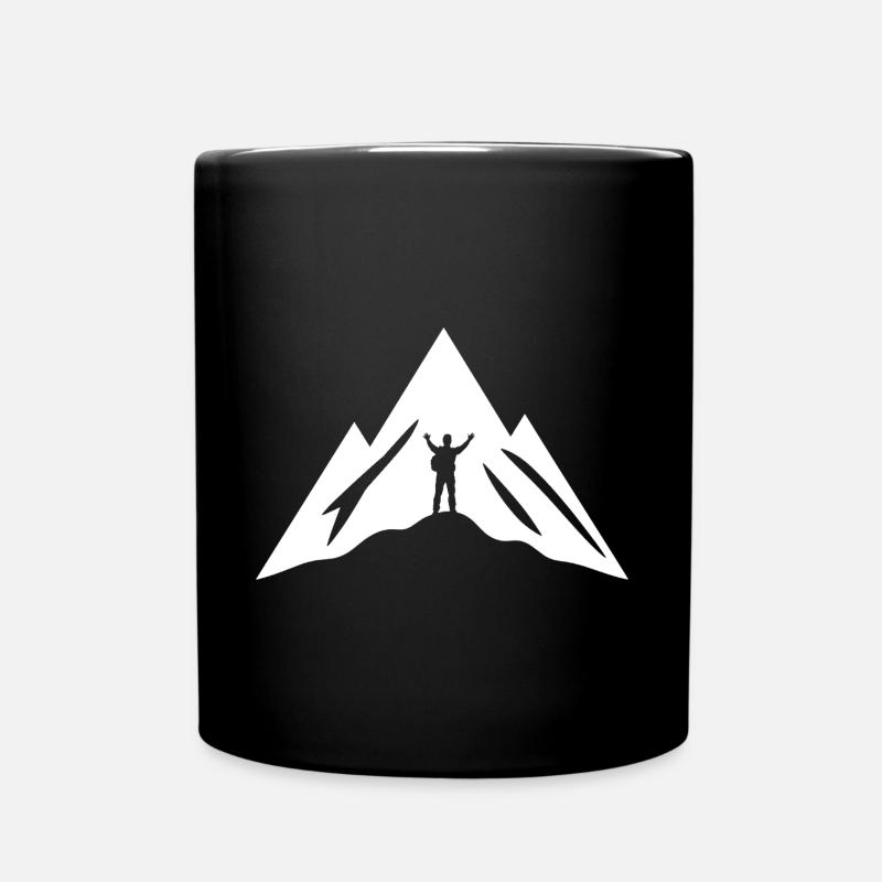 Alpiniste à la silhouette montagnarde - Mug uni - noir