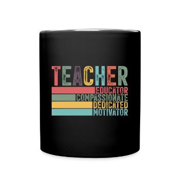 Enseignant - Mug uni - noir - Devant