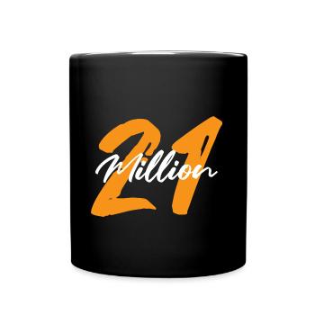 21 millions de crypto-monnaie Bitcoin Blockchain - Mug uni - noir - Devant