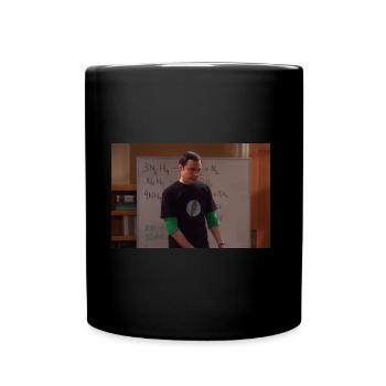 Blitzsymbol Chemie Shirt - Tasse einfarbig - Schwarz - Vorne