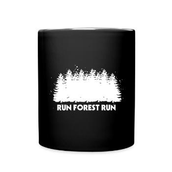 Run Forest Run Forest Ranger Funny gift - Full Colour Mug - black - Front