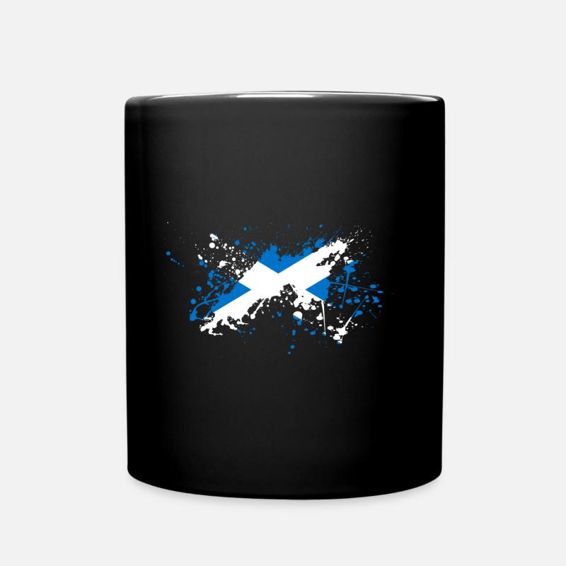 Scotland flag blob - Full Colour Mug - black