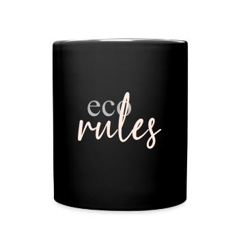 Eco Rules - environmental & climate protection - Full Colour Mug - black - Front