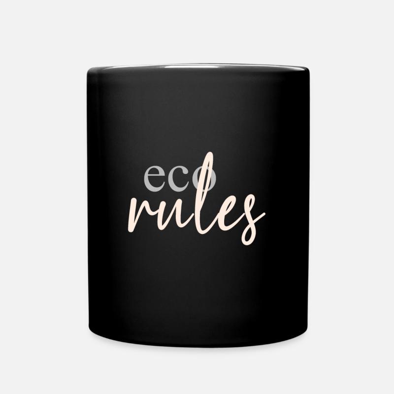 Eco Rules - environmental & climate protection - Tasse einfarbig - Schwarz