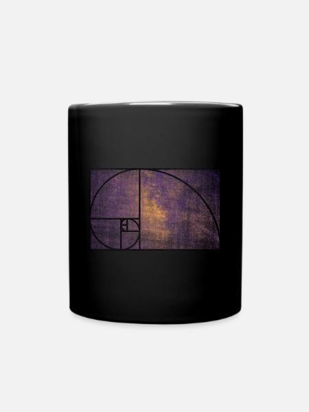 fibonacci Pyramiden Gizeh Mathematik Geometrie - Tasse einfarbig - Schwarz