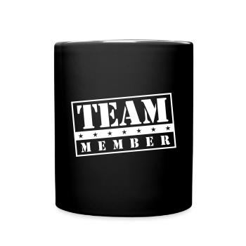 team member stempel - Tasse einfarbig - Schwarz - Vorne