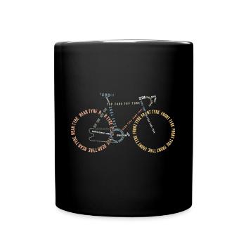 Bicycle bike bicycle wheel racing bike racing bike retro - Full Colour Mug - black - Front