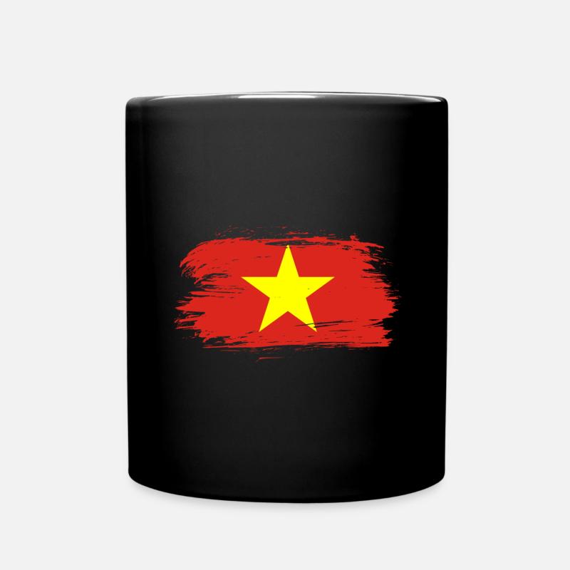 Vietnam Flag - Full Colour Mug - black