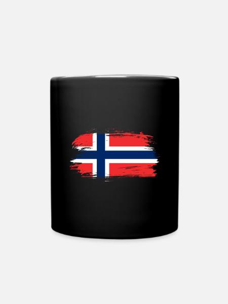 Norway Flag - Full Colour Mug - black