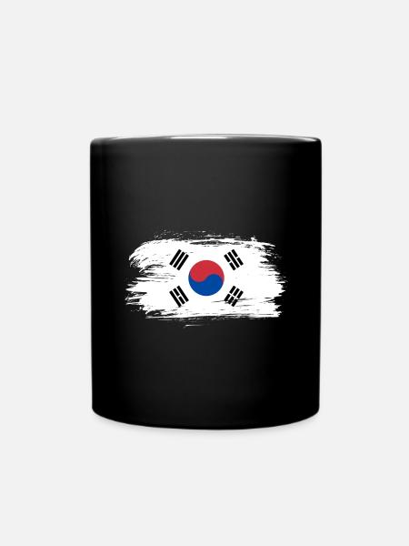 South Korea flag - Full Colour Mug - black