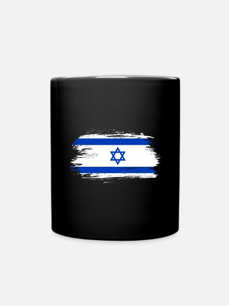 Israel Flagge - Tasse einfarbig - Schwarz