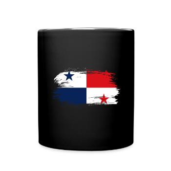 Drapeau panama - Mug uni - noir - Devant