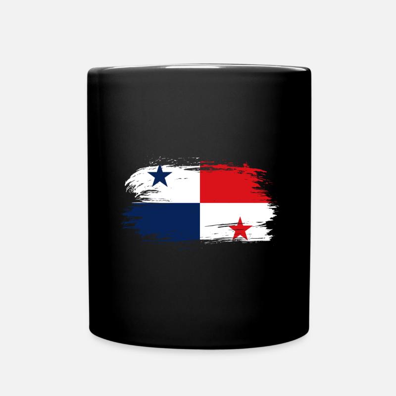 Panama flag - Full Colour Mug - black