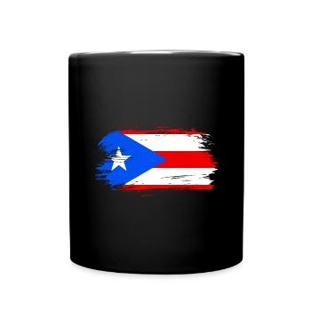 Drapeau de Porto Rico - Mug uni - noir - Devant