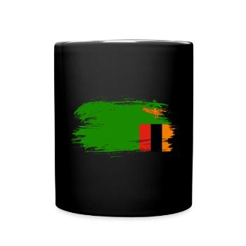 Drapeau drapeau Zambie - Mug uni - noir - Devant