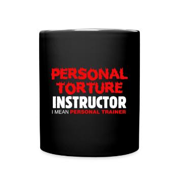 Personal Trainer Gesundheitstrainer Workout Zertif - Tasse einfarbig - Schwarz - Vorne