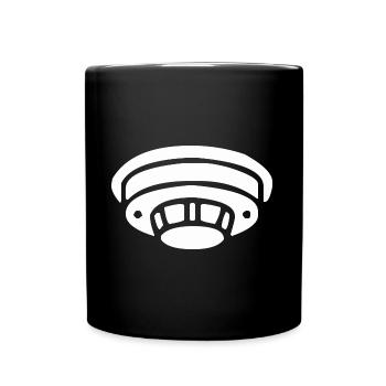 Fire detectors belong in every household - Full Colour Mug - black - Front