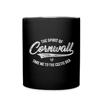 THE SPIRIT OF CORNWALL CORNISH - Full Colour Mug - black - Front