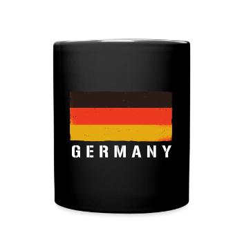 Germany Deutschland Flagge Grunge Herkunft Heimat - Tasse einfarbig - Schwarz - Vorne