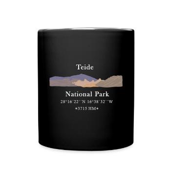 Volcan Parc National du Teide Tenerife Coordonnées - Mug uni - noir - Devant